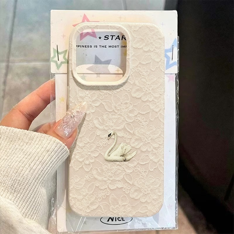 Lace Swan Pattern Lychee Textu - Apple Iphone 16 recension och pris