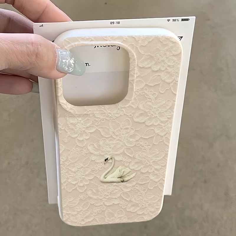 Lace Swan Pattern Lychee Textu - Apple Iphone 16 recension och pris