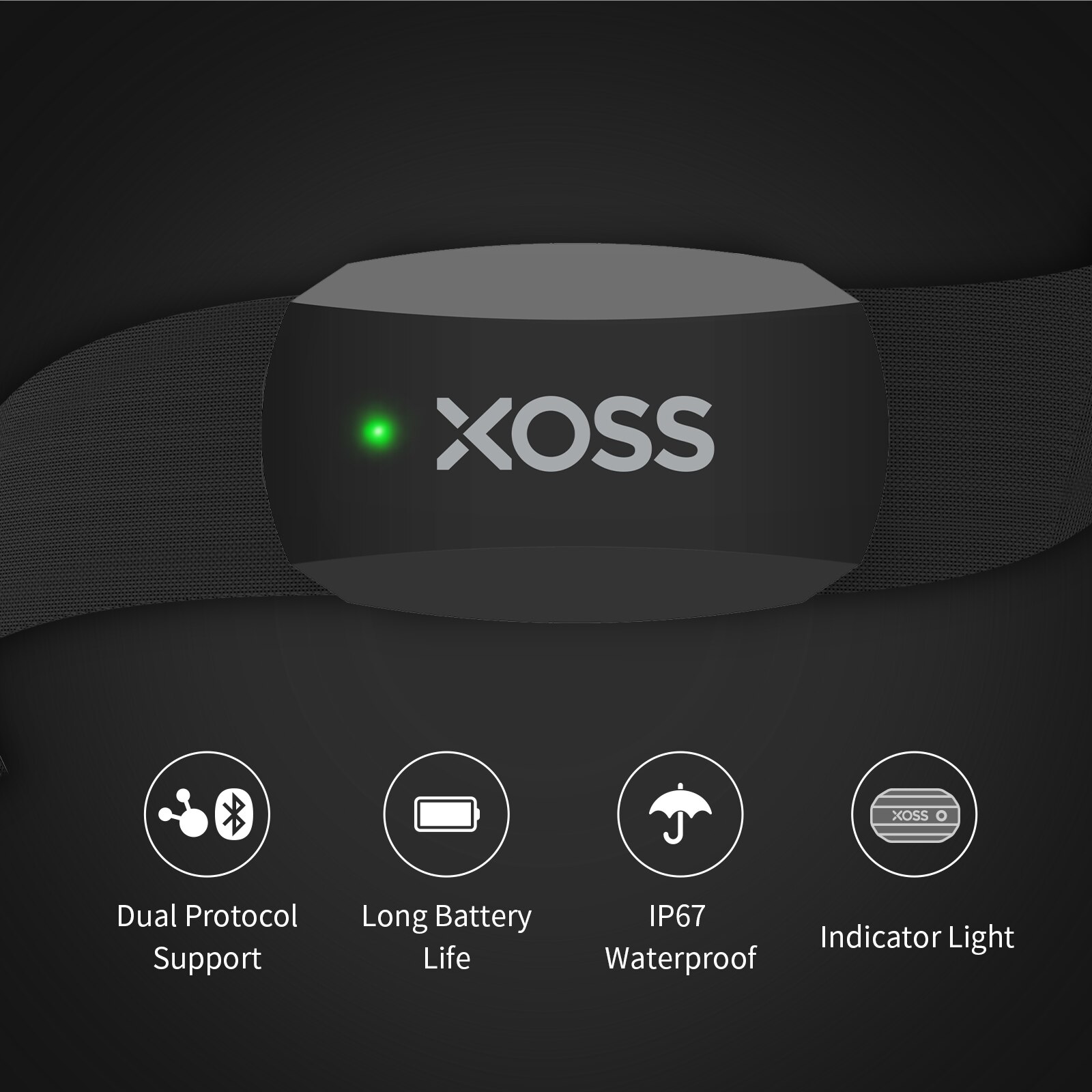 XOSS X2 Chest Strap Heart Rate - Breath Rate Monitor recension och pris