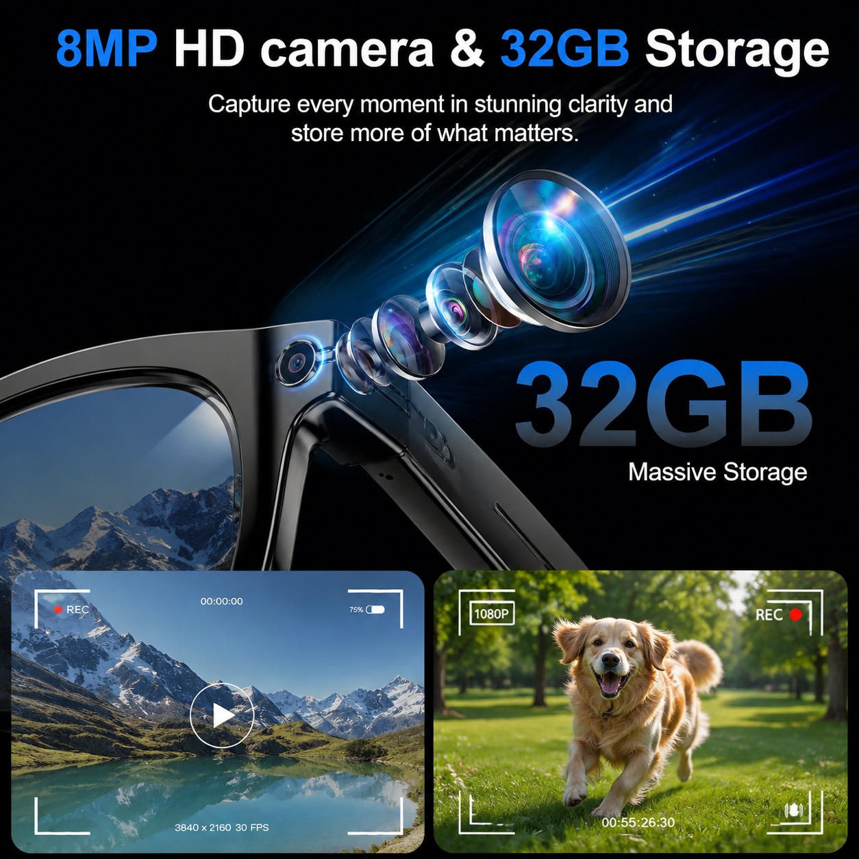2026 AI Smart Glasses with 8MP - Smart Glasses Lens recension och pris